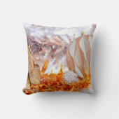 クリスマスグリッターピンク&ホワイトボール クッション (正面)