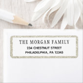 クリスマスグリッター差出人住所ラベル ラベル (インサイチュ)