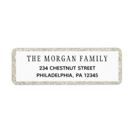 クリスマスグリッター差出人住所ラベル ラベル