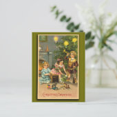 クリスマスグリーズビクトリアンアートクリスマスカード シーズンポストカード (スタンド正面)
