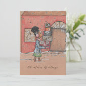 クリスマスグリーツノスタルジックフラットホリデーカード シーズンカード (スタンド正面)