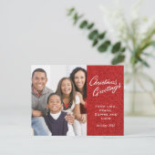 クリスマスグリーツファミリーホリデーカード シーズンポストカード (スタンド正面)