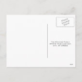 クリスマスグリーツファミリーホリデーカード シーズンポストカード (裏面)