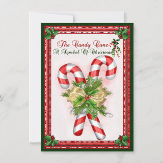 クリスマスグリーティングのキャンディーケインのシンボル