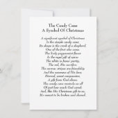 クリスマスグリーティングのキャンディーケインのシンボル (裏面)