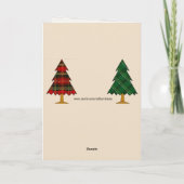 クリスマスグリーティングを折り畳み カード (裏面)