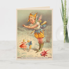 クリスマスグリーティングを折り畳み カード