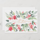 クリスマスグリーティングウォーターカラーカード シーズンカード (正面/裏面)