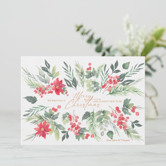 クリスマスグリーティングウォーターカラーカード シーズンカード (スタンド正面)