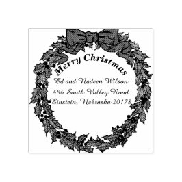 クリスマスグリーティングカスタム差出人住所ラベル ラバースタンプ