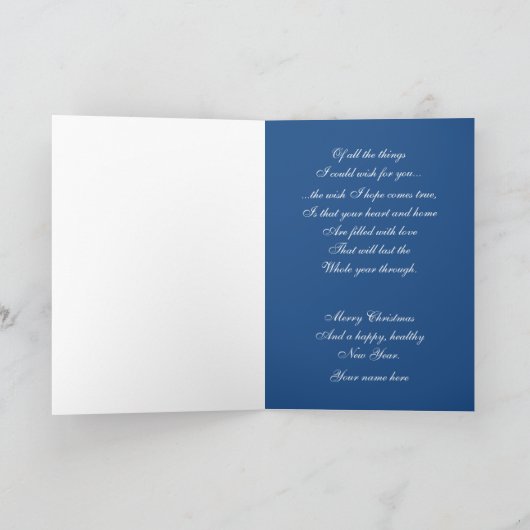 クリスマスグリーティングカードお世話になっております サンキューカード (内部)