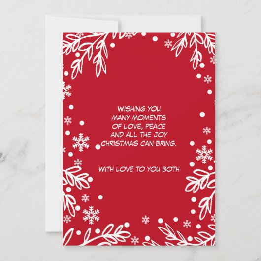 クリスマスグリーティングカードで特別なカップルへ シーズンカード (裏面)