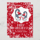 クリスマスグリーティングカードで特別なカップルへ シーズンカード (正面/裏面)