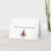 クリスマスグリーティングカードとジョギングサンタ・スノー シーズンカード (裏面)