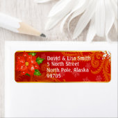 クリスマスグリーティングカード差出人住所ラベル ラベル (インサイチュ)