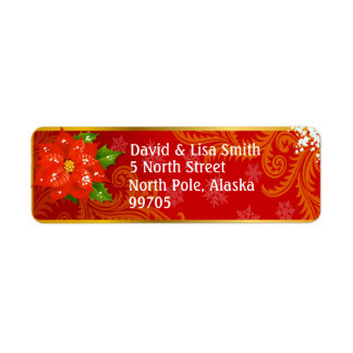 クリスマスグリーティングカード差出人住所ラベル ラベル