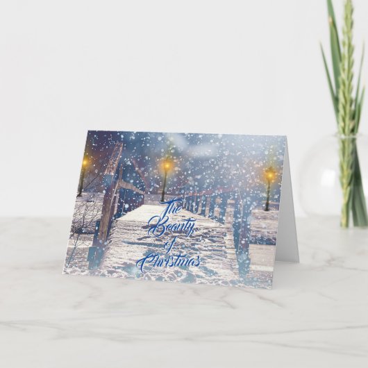 クリスマスグリーティングカード美しい カード (正面)