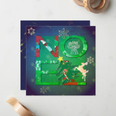 クリスマスグリーティングカード2枚の写真 フラットタイプのメモカード ノートカード (正面/裏面インサイチュ)