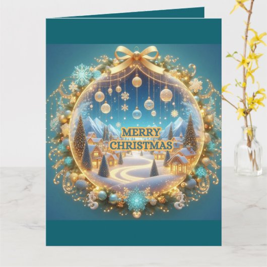 クリスマスグリーティングカード カード (黄色い花)