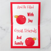 クリスマスグリーティングカード カード (内部)