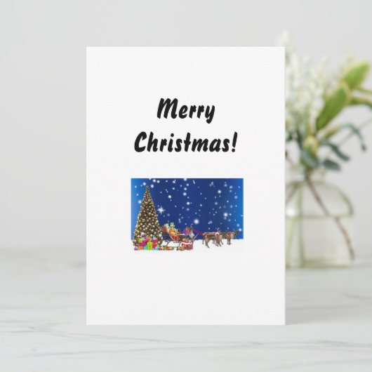 クリスマスグリーティングカード サンキューカード (スタンド正面)