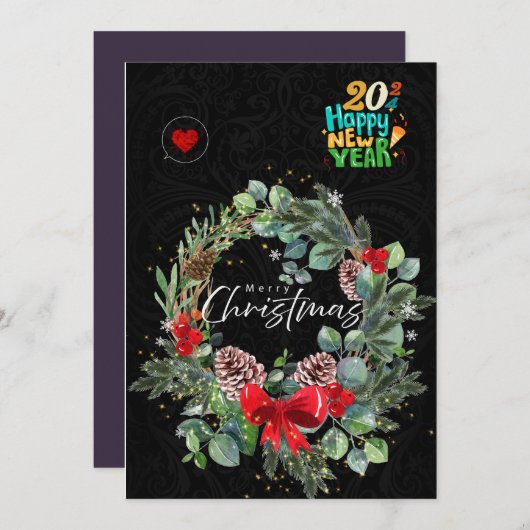 クリスマスグリーティングカード シーズンカード (正面/裏面)