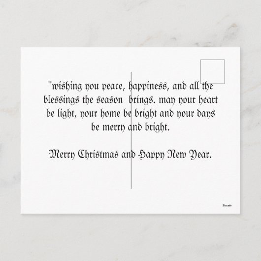 クリスマスグリーティングカード シーズンポストカード (裏面)