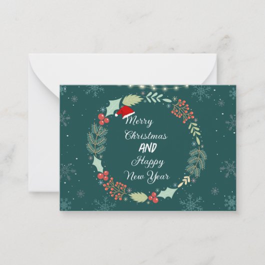クリスマスグリーティングカード ノートカード (正面)