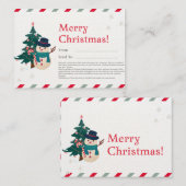 クリスマスグリーティングカード ノートカード (正面/裏面)