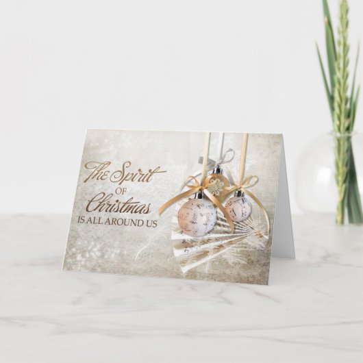 クリスマスグリーティングカード – ミュージカルテーマ シーズンカード (正面)