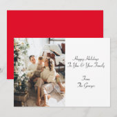 クリスマスグリーティングカード 招待状 (正面/裏面)