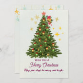 クリスマスグリーティングカード 招待状 (正面/裏面)