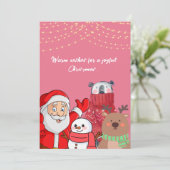 クリスマスグリーティングカード 招待状 (スタンド正面)