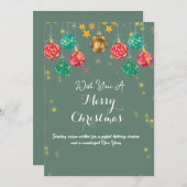 クリスマスグリーティングカード 招待状 (正面/裏面)