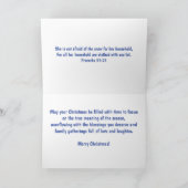 クリスマスグリーティングカード(聖なる書物、 経典参照あり) カード (内部)