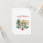 クリスマスグリーティングカード#24 カード (正面/裏面インサイチュ)
