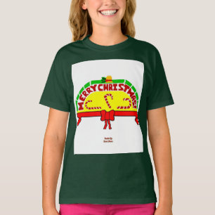 クリスマスグリーティングガールズ深いフォレストTシャツ Tシャツ