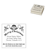 クリスマスグリーティングキャネズアンドベル差出人住所 ラバースタンプ (押印)