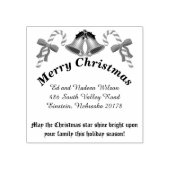 クリスマスグリーティングキャネズアンドベル差出人住所 ラバースタンプ (インプリント)