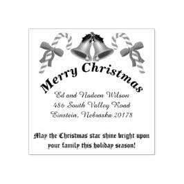 クリスマスグリーティングキャネズアンドベル差出人住所 ラバースタンプ