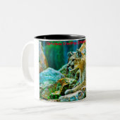 クリスマスグリーティンググランドパハンターGatherer ツートーンマグカップ (正面左)