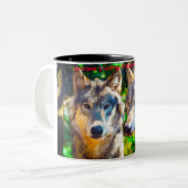 クリスマスグリーティンググランドパハンターGatherer ツートーンマグカップ (正面左)