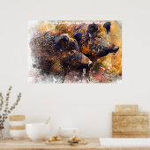 クリスマスグリーティンググランドパハンターGatherer ポスター (キッチン)