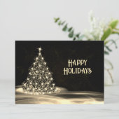 クリスマスグリーティングゴールデンツリー冬 シーズンカード (スタンド正面)