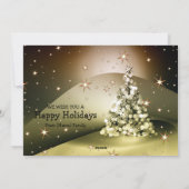クリスマスグリーティングゴールデンツリー輝く輝く星 シーズンカード (裏面)