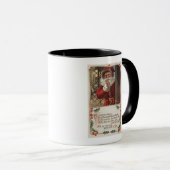 クリスマスグリーティングサンタと手ひげ マグカップ (正面右)