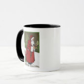 クリスマスグリーティングサンタと木馬 マグカップ (正面左)