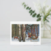クリスマスグリーティングサンタ通り森 シーズンポストカード (スタンド正面)