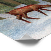 クリスマスグリーティングサンタ通り森 ポスター (角)