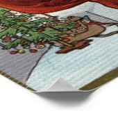 クリスマスグリーティングサンタ ポスター (角)